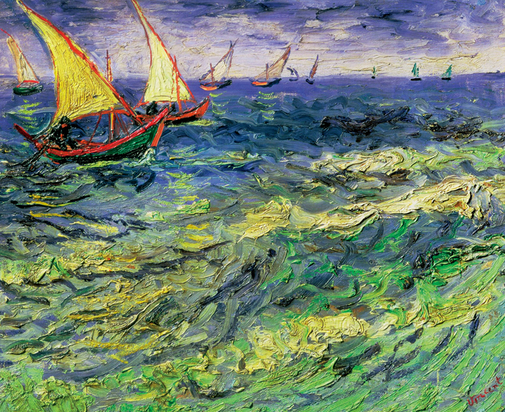  文森特·威廉·梵高  Vincent Willen Van Gogh —— 圣玛丽斯的海景